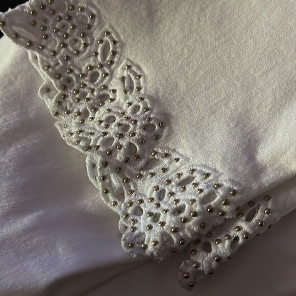 TED
BAKER Gold Bead Embroidered Hem Lillya Dainty Studded Jean retail $175 NWT - Picture 10 of 15